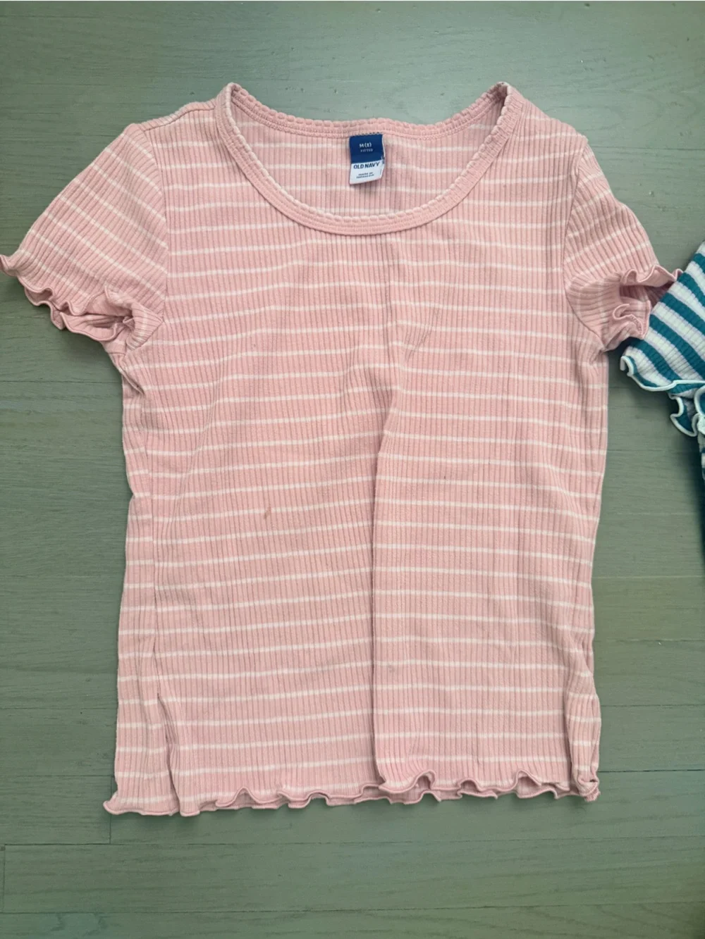Kids Ribbed Short Sleeve Tops - Assorted Colors